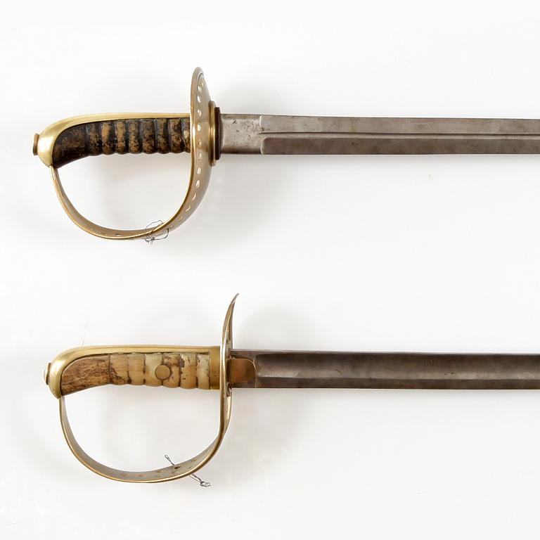 SABLAR, 2st, kavalleriet, manskap, m/1893 resp m/1867-1893.