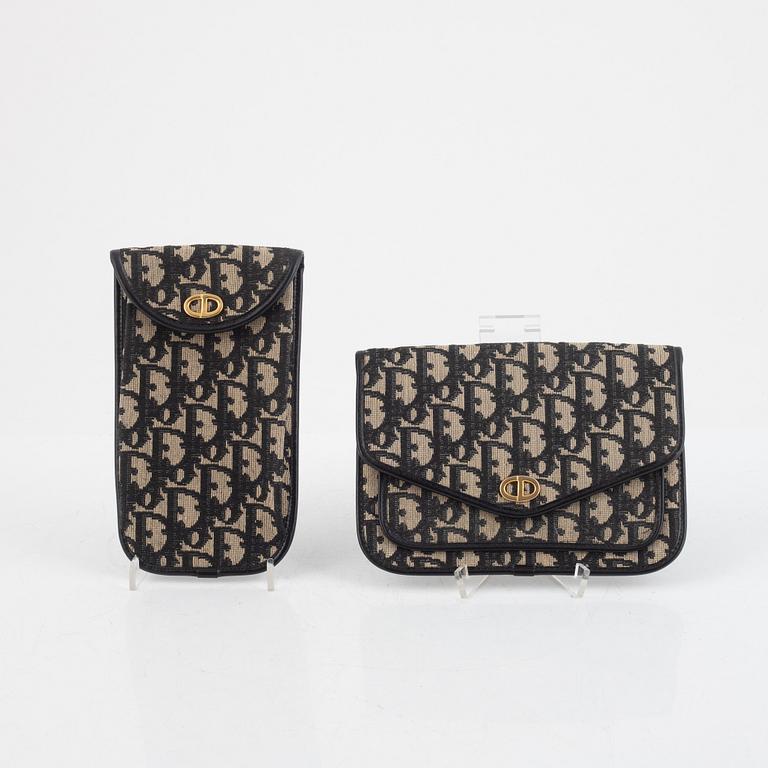 Christian Dior, clutch samt fodral, vintage.