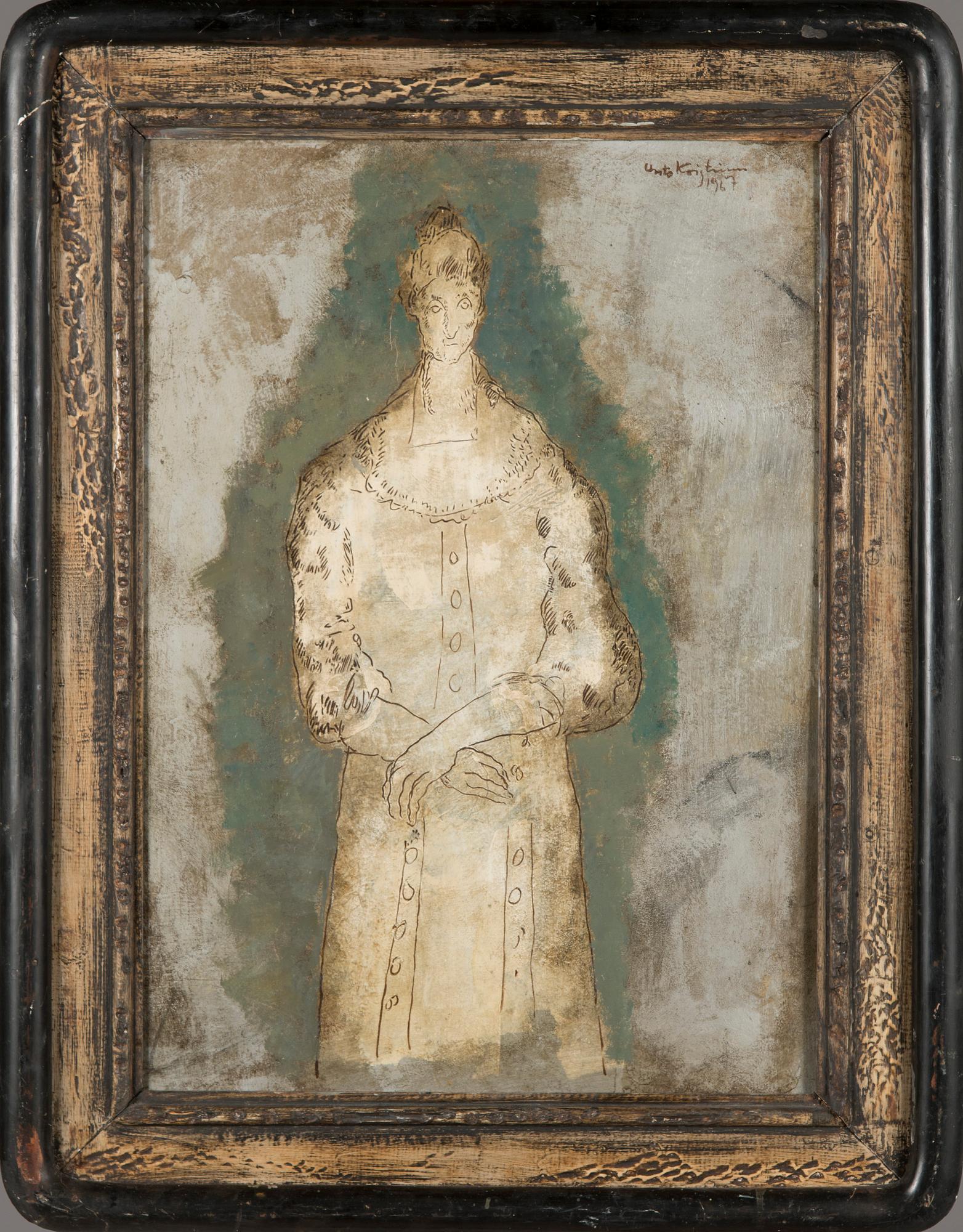 Unto Koistinen, olja på pannå, signerad och daterad 1967.