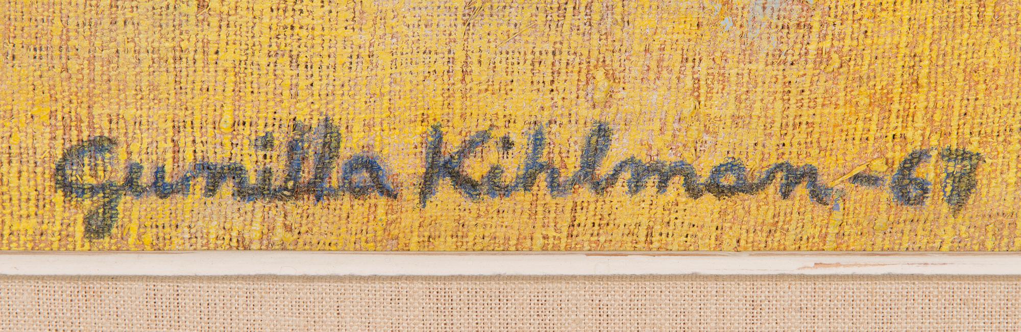 Gunilla Kihlman, öljy kankaalle, signeerattu ja päivätty -67.
