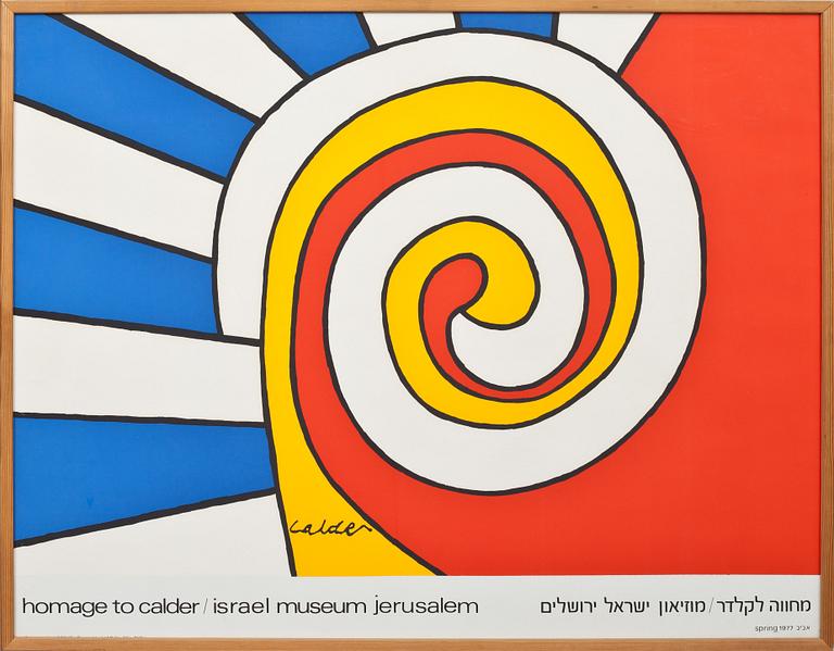 ALEXANDER CALDER, affisch. Tryckt sign.