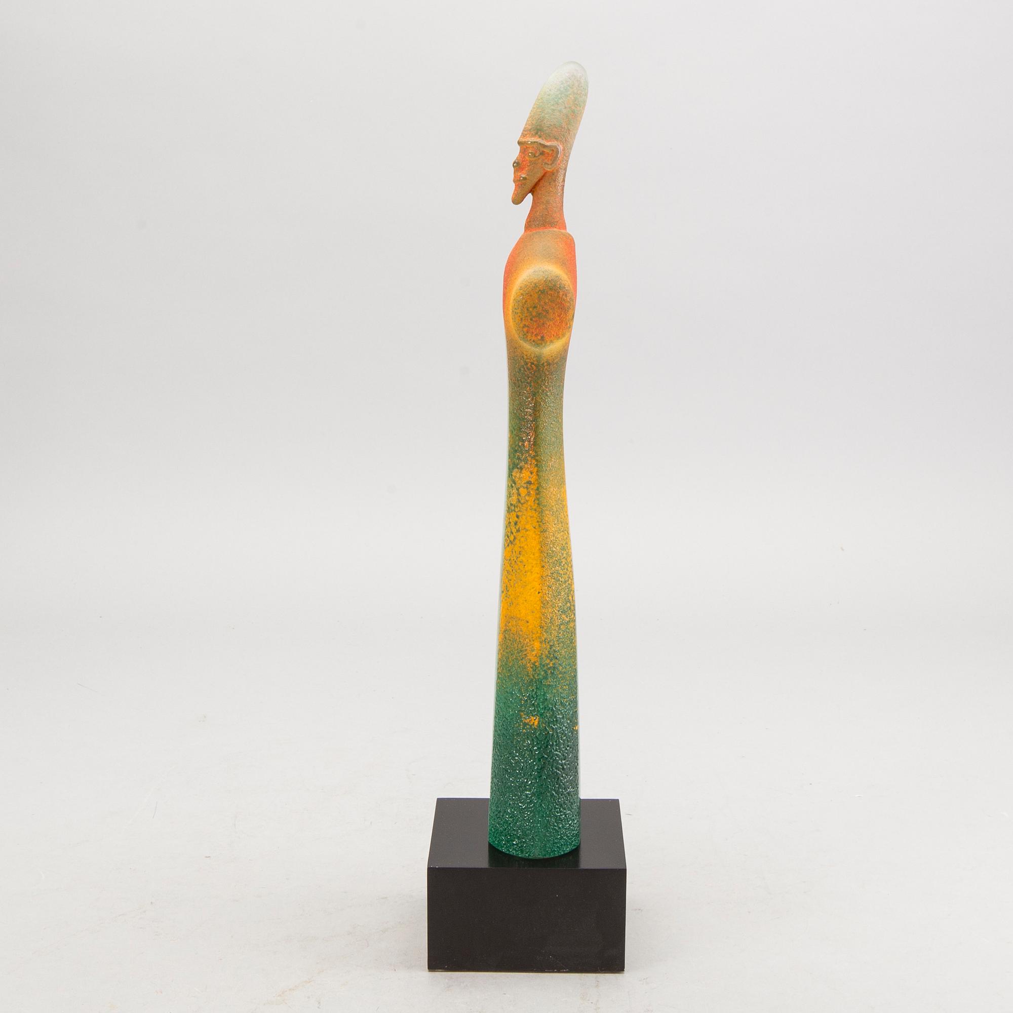 Kjell Engman, skulptur signerad Kosta Boda glas.