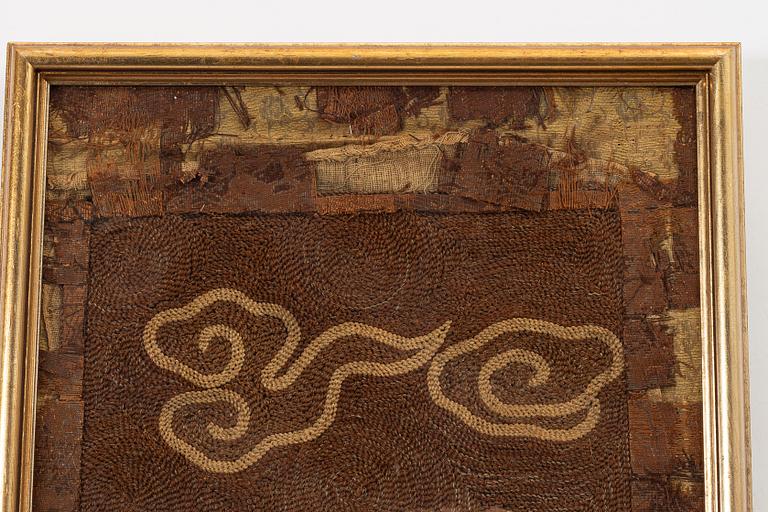 Sidenbroderi, Kina, 1800/1900-tal.