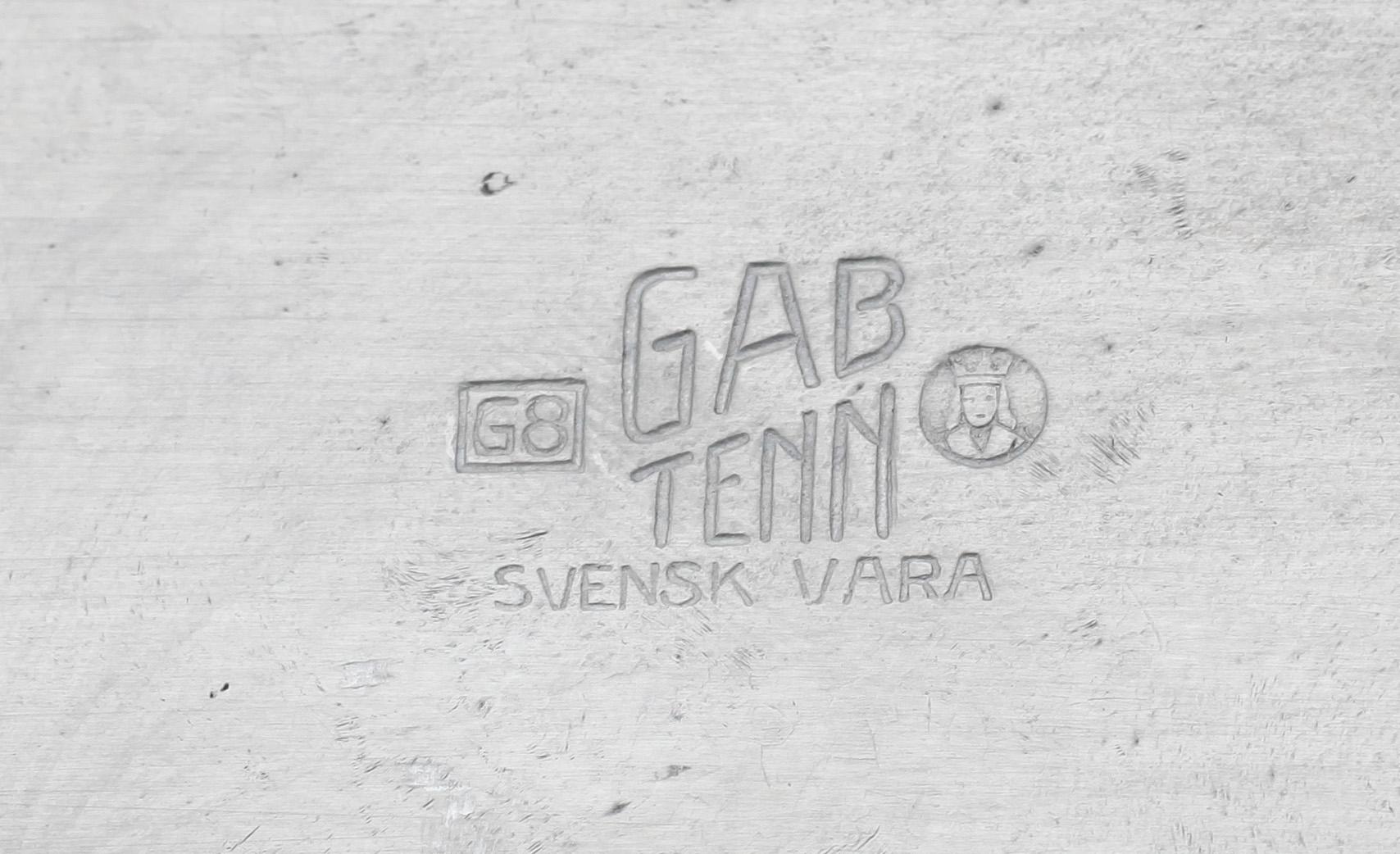 BORDSUPPSATS / VAS, tenn. GAB, 1933.