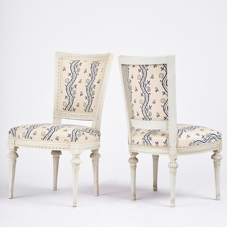 A matched set of ten late Gustavian chairs, (three signed by L Söderholm 1789-1794).