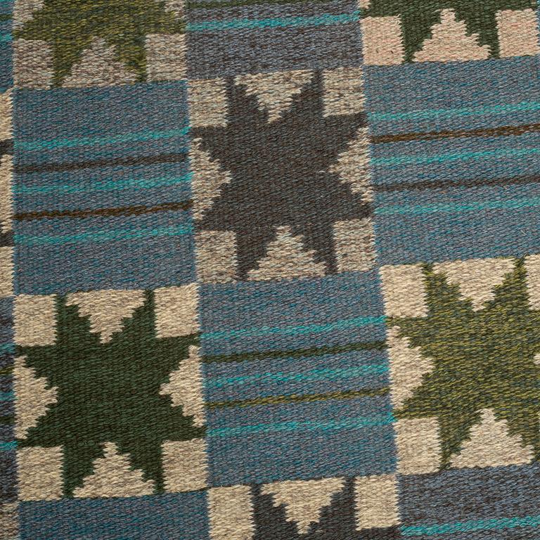 Matto, flat weave, ca 240 x 167-169,5 cm, Sweden around  the middle of the 20th century.