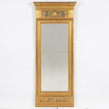 A Gustavian mirror, late 18th century.