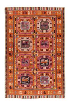 207. Märta Måås-Fjetterström, a carpet, "Bäckahästen", flat weave, ca  306,5-310 x 203-205,5 cm, signed MMF.