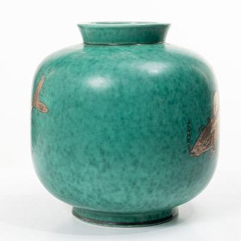 Wilhelm Kåge, vas, stengdos, "Argenta", Gustavsberg.