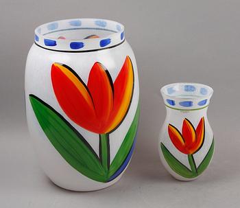 VASER, 2 st, glas, Ulrica Hydman-Vallien, Kosta Boda.