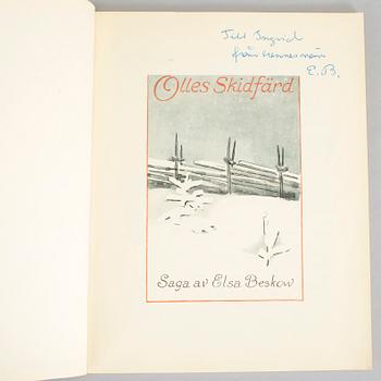 ELSA BESKOW, 9 böcker, bla Sol-ägget och Petter och Lotta på äventyr, med förf egenhändiga dedikation.