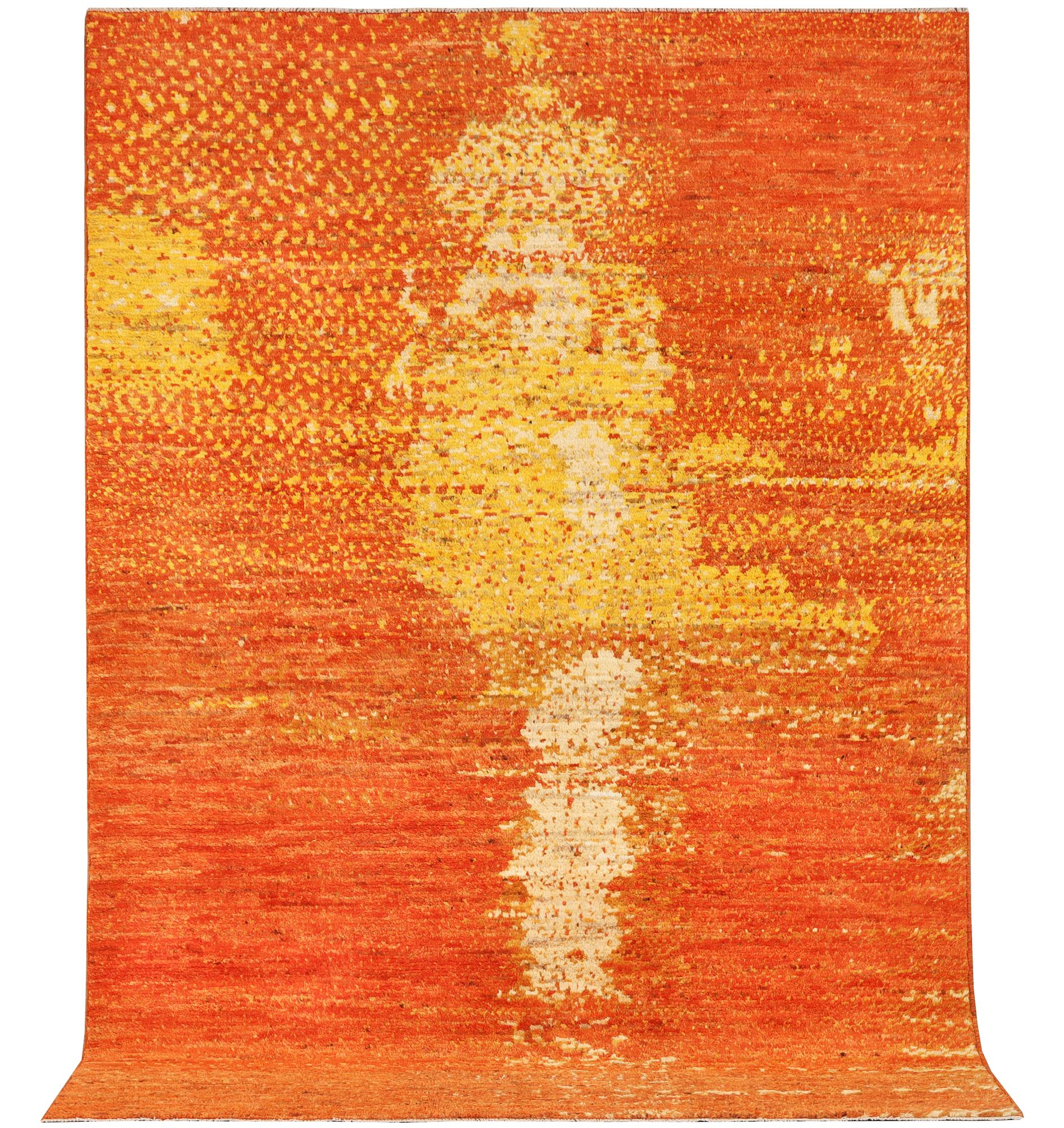 A modern design Moroccan carpet, a 296 x 206 cm.