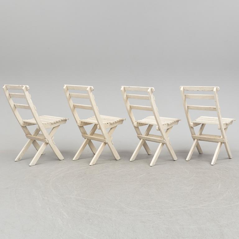 Four garden chairs, first half of the 20th century.