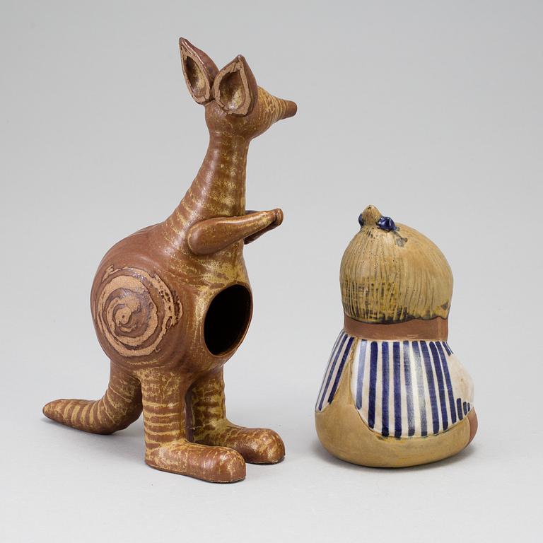 Two Lisa Larson stoneware figurines, Gustavsberg.