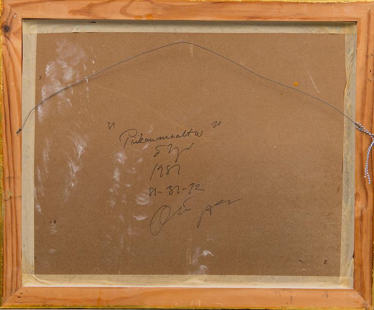 OLLI JOKI, olja på masonit, signerad och a tergo daterad 1981.