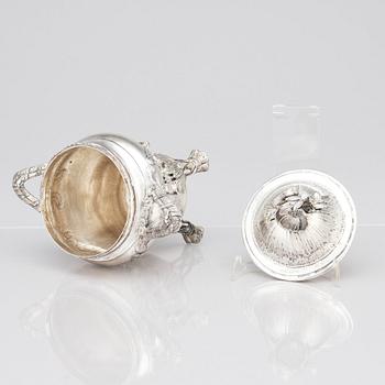 A Swedish 18th century sugar-bowl with lid, mark of Carl Klingwall, Västerås 1771.