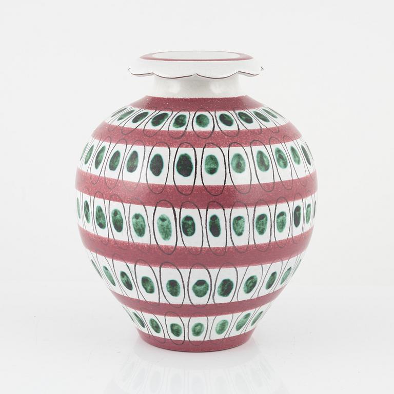 Stig Lindberg, vase, earthenware, Gustavsberg.