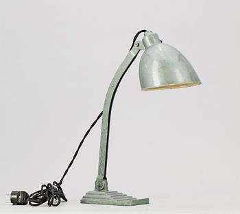 SKRIVBORDSLAMPA, metall, 1930-tal.