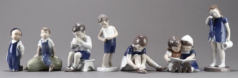 FIGURINER, 6 st, porslin, Bing & Gröndahl och Kongl Dansk.