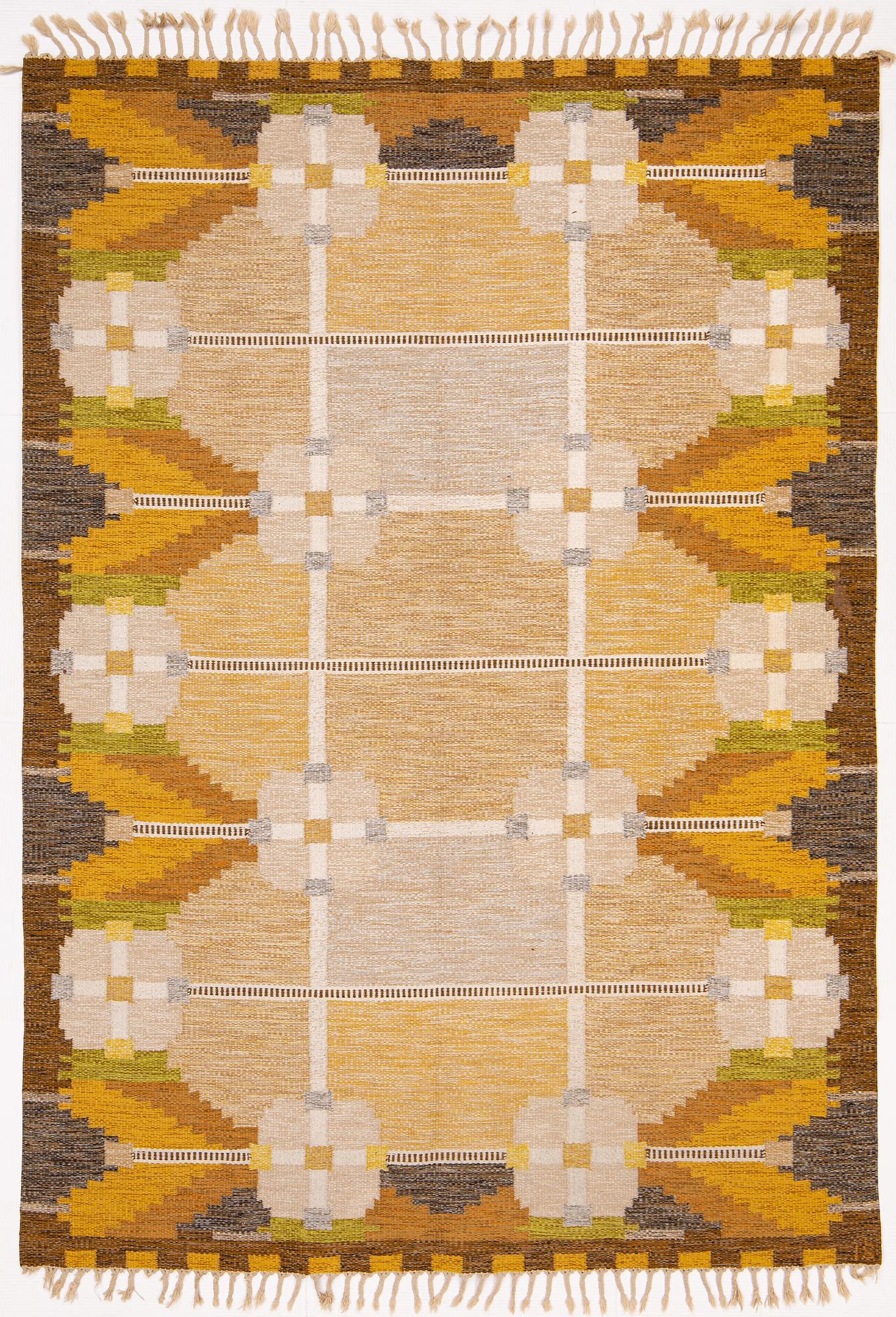 ingegerd silow, a carpet, flat weave, ca 280 x 197 cm.