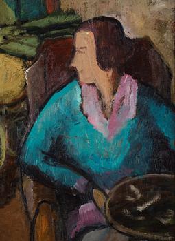 Agda Holst, Woman with Child in Carriage.