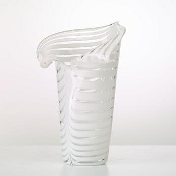 A Tyra Lundgren glass vase, Venini, Murano, Italy.