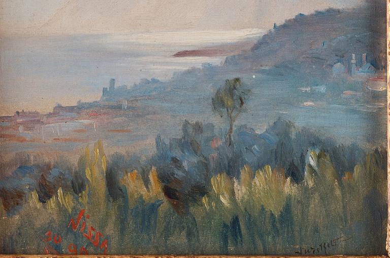 Ingeborg Westfelt-Eggertz, View over Nice on the French Riviera.