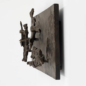 Bror Marklund, embossment, signed, bronze, measurements 48 x 26.5 cm.