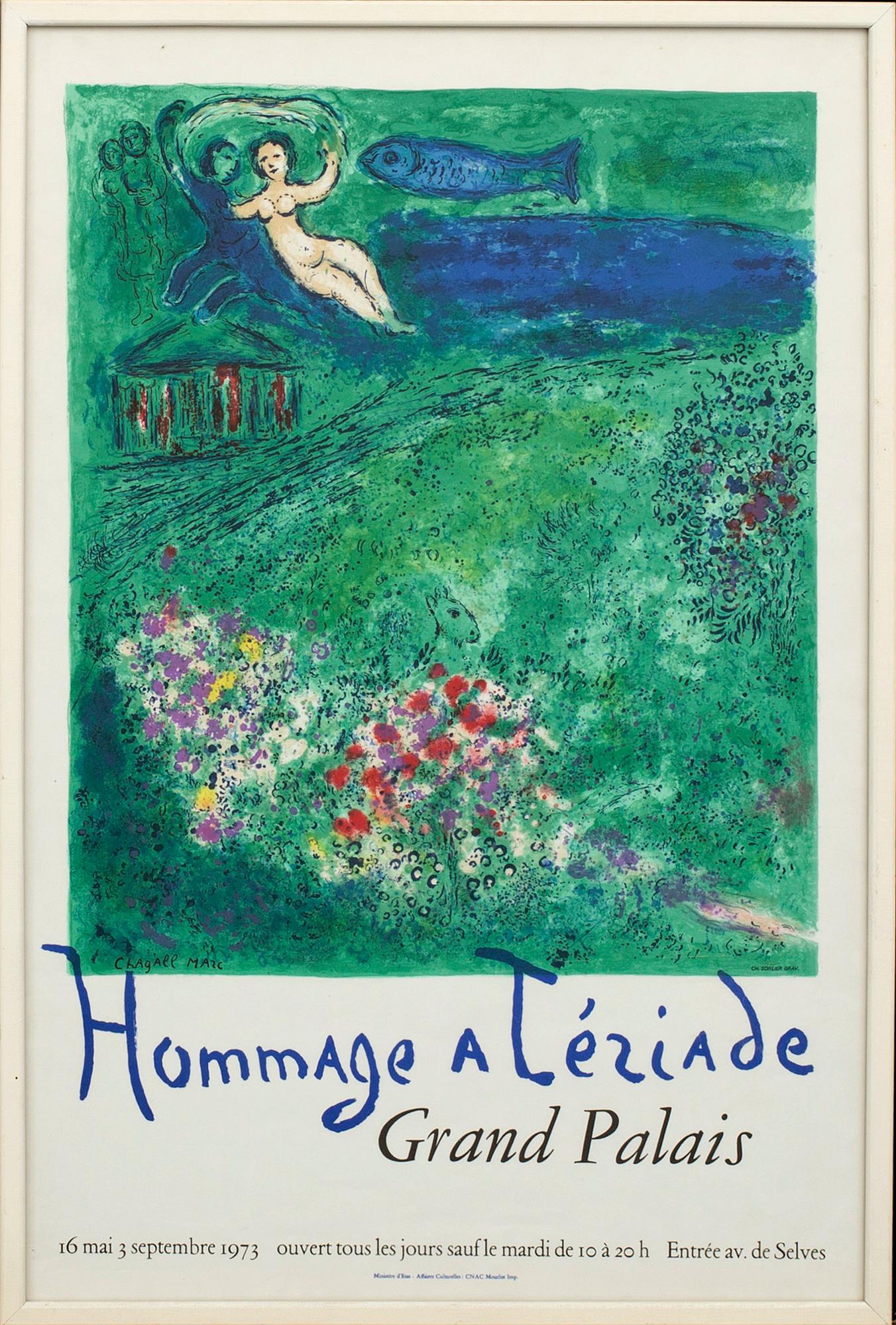 A MARC CHAGALL POSTER, Mourlot, Paris 1973.