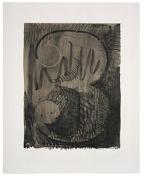 423. Jasper Johns, "Figure 3" from: Black Numerals Series.