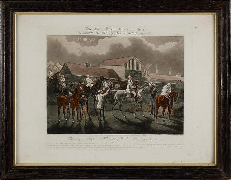 KOPPARSTICK, 4 st, efter Alken, England, 1800-/1900-tal.