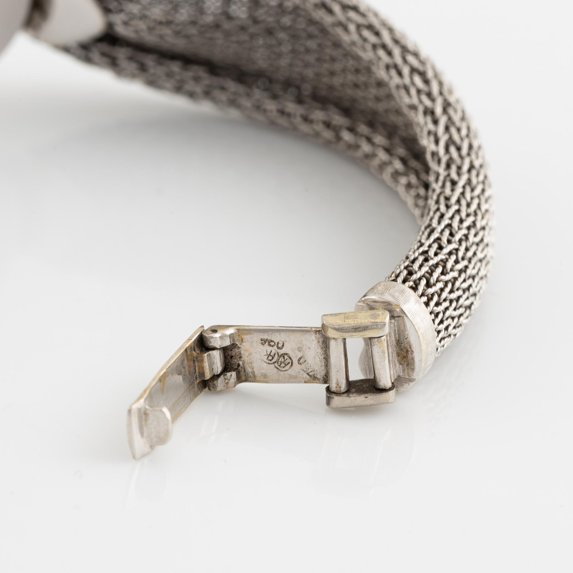 White gold and brilliant cut diamond cocktail watch.