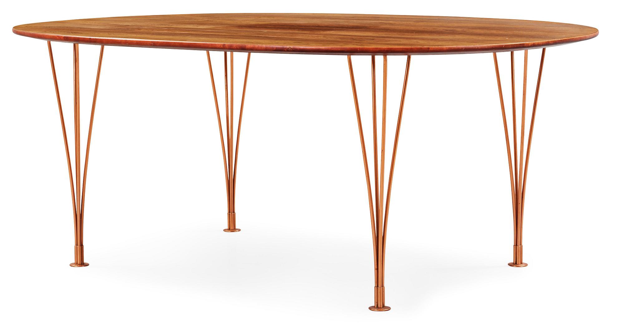 A Bruno Mathsson & Piet Hein 'Superellips' table, by Mathsson International, Sweden 1960's.