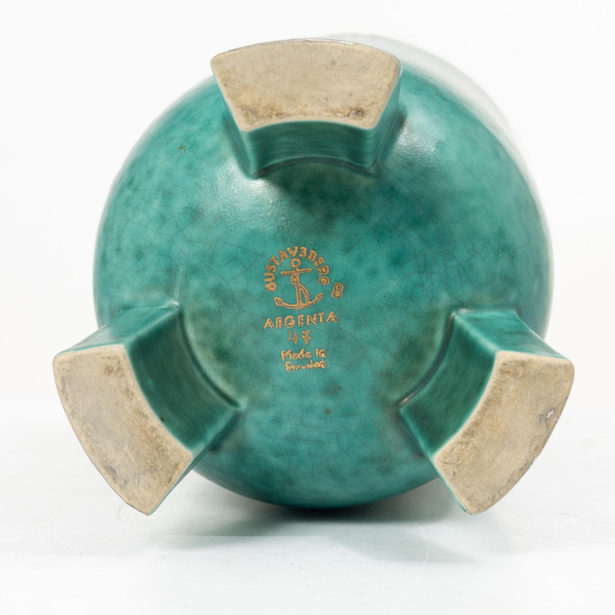 Wilhelm Kåge, Vase, “Argenta”, mid-20th century.