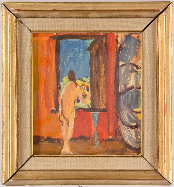 OLAV MOSEBEKK, oil on panel, signed.