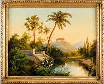 OKÄND KONSTNÄR, olja på duk, 1800-tal.