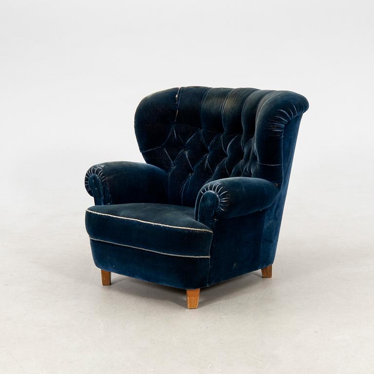 Sofa and armchair 1940s Swedish Modern.