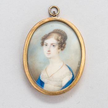 Jacob Axel Gillberg, Miniature. Signed and dated 1818.