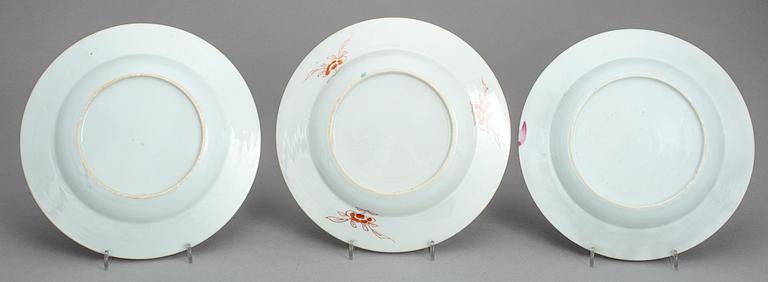 TALLRIKAR, 10 st, porslin, Qianlong, Kina 1700-tal.