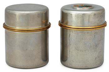 393. A set of two Estrid Ericson pewter boxes by Svenskt Tenn.