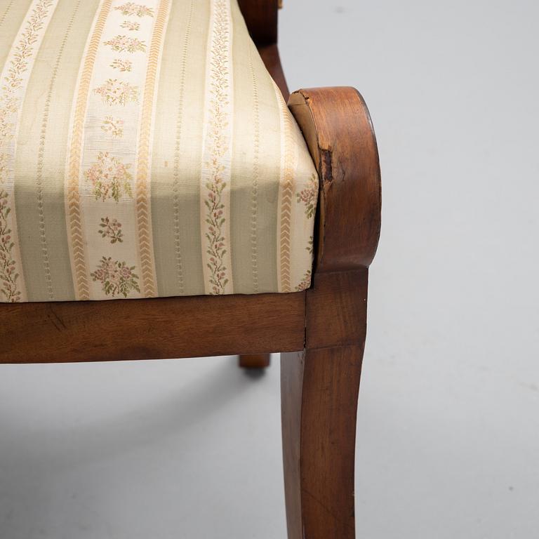 A set of four Swedish Empire chairs, attributed C F Sundvall.