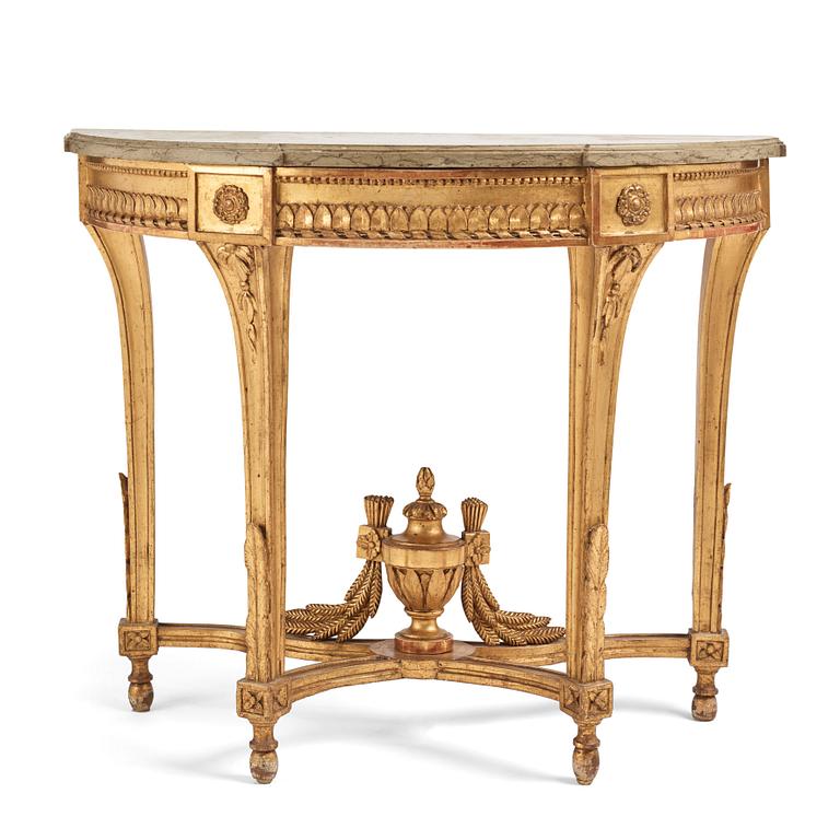 A Gustavian console table, Stockholm, second part of the 18th century.
