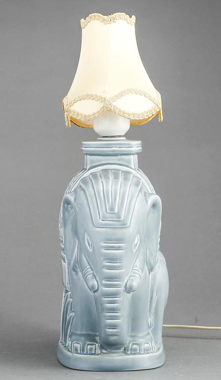 BORDSLAMPA, stengods, troligen Gunnar Nylund, Rörstrand, 1940-50-tal.