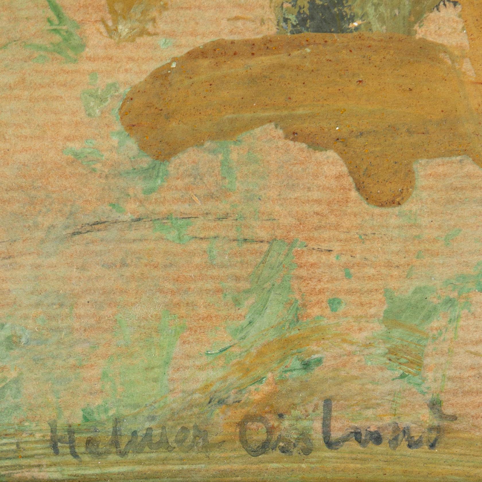 Helmer Osslund, oil/mixed media, signed.