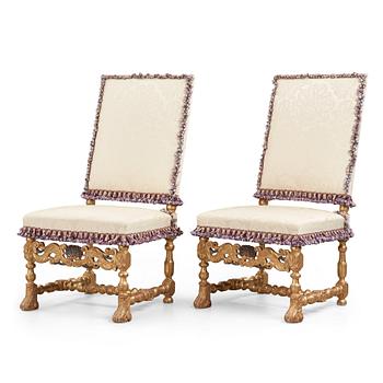 43. A pair of French Baroque chairs, circa 1700.