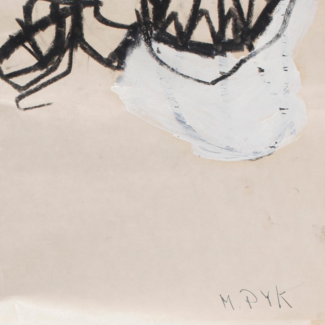 Madeleine Pyk, blandteknik, sign.