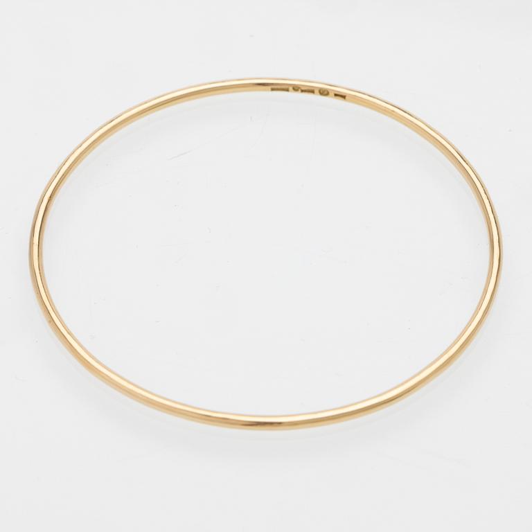 Johan Jobring, Stelt armband 18K guld, Halmstad 2023.