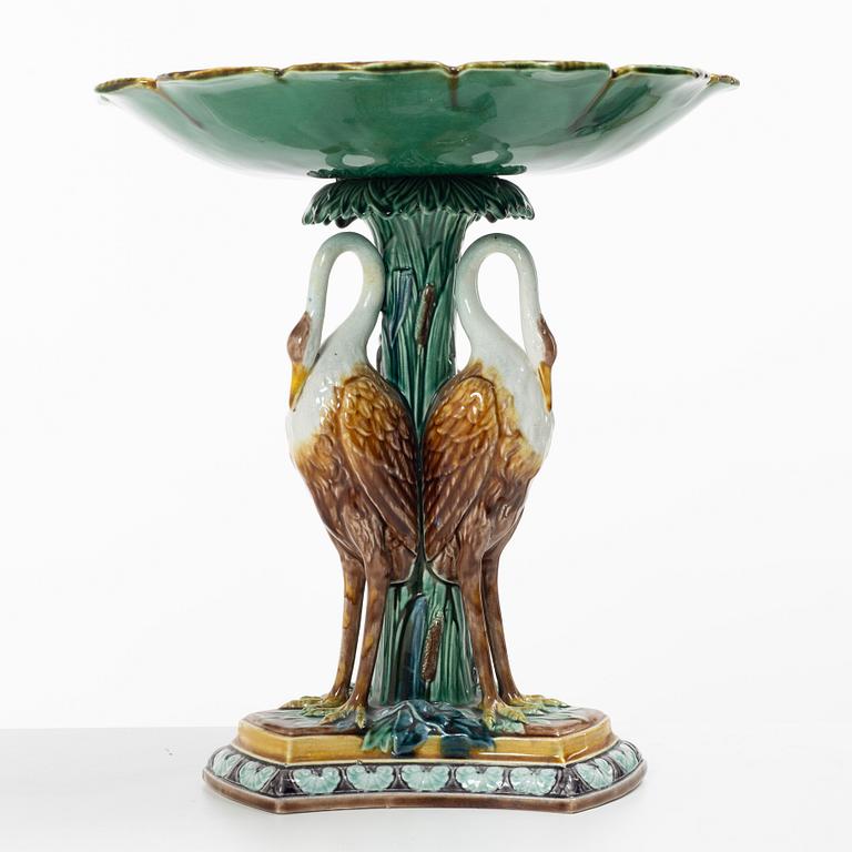 Uppsatsskål, majolika. Gustavsberg, 1800-talets slut.