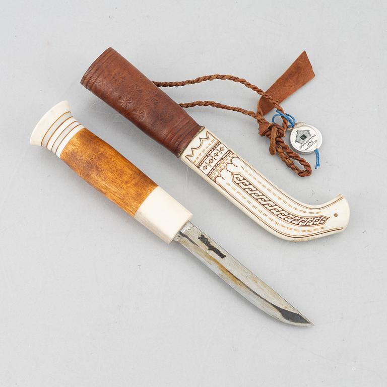 Lars Levi Sunna, a reindeer horn knife, Årosjok.