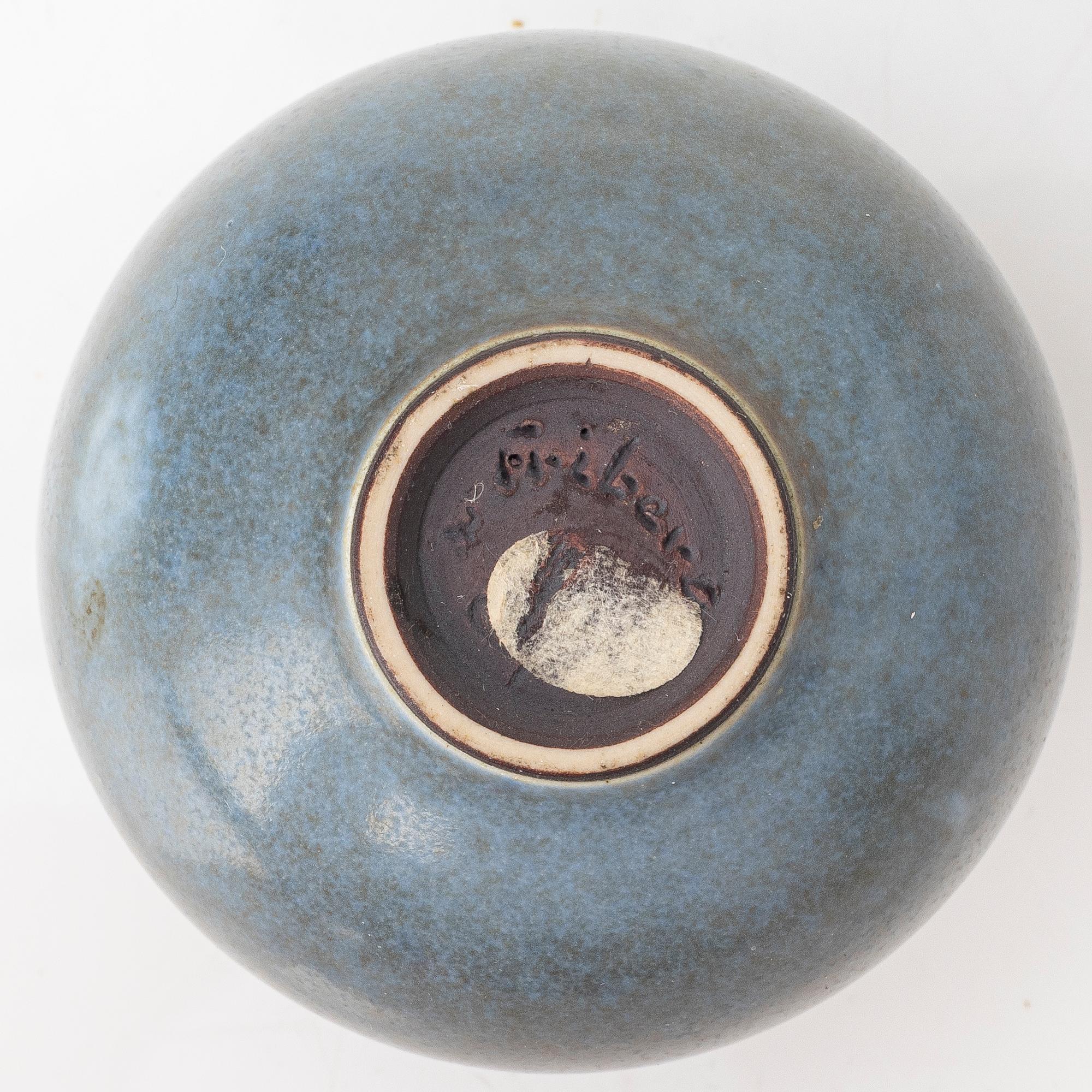 Berndt Friberg, a stoneware miniature vase, Gustavsbergs Studio, Sweden.